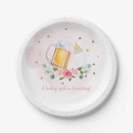 Baby is roze Baby shower Papieren Bordje