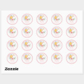Baby is roze Baby shower Ronde Sticker (Vel)