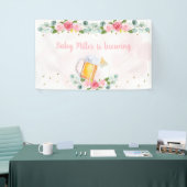 Baby is roze Baby shower Spandoek (Beurs)