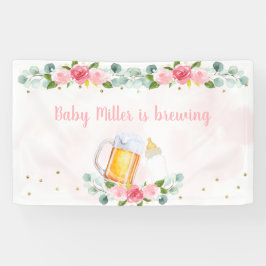 Baby is roze Baby shower Spandoek