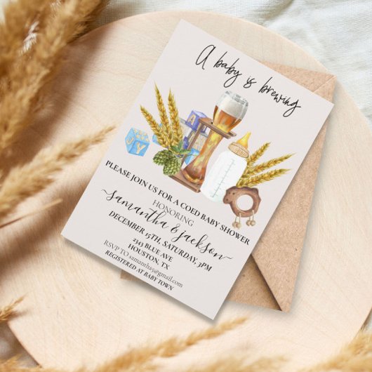 Baby is Waterverf van de  van de brouwerij Invita Kaart