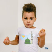 Baby Islamitisch T-shirt: minimalistisch Masjid an