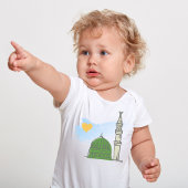 Baby Islamitisch T-shirt: minimalistisch Masjid an