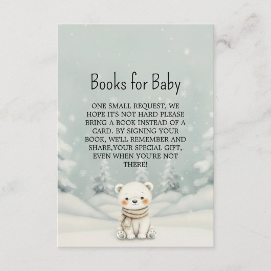 Baby It Cold Outside Polar Bear Books for Baby Informatiekaartje (Voorkant)