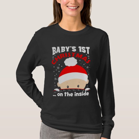 Baby It s Christmas On The Inside Cute Christmas B T-shirt (Voorkant)