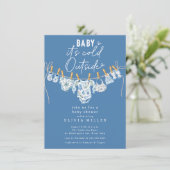 Baby It’s Cold Outside Baby Shower Invitation  Kaart (Staand voorkant)