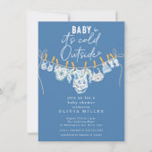 Baby It’s Cold Outside Baby Shower Invitation  Kaart (Voorkant)