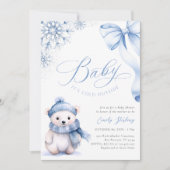 Baby It’s Cold Outside Bear Baby Shower Kaart (Voorkant)