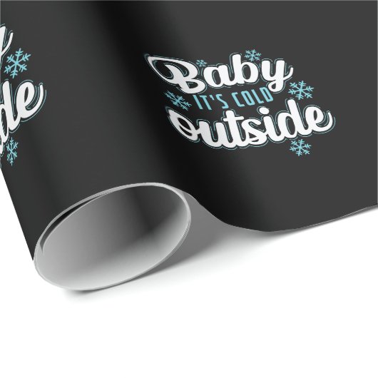 Baby It`s Cold Outside im tiefsten Winter Cadeaupapier (Rol Hoek)
