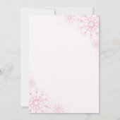 Baby It’s Cold Outside Pink Bear Baby Shower Kaart (Achterkant)