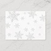 Baby It’s Cold Outside Pink Bow Diaper Raffle Visitekaartje (Achterkant)