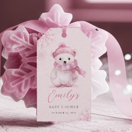 Baby It’s Cold Outside Pink Favor Tags Cadeaulabel
