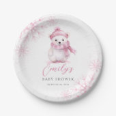Baby It’s Cold Outside Pink Paper Plates Papieren Bordje (Voorkant)
