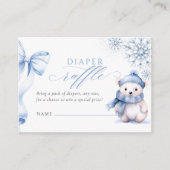 Baby It’s Cold Outside Polar Bear Diaper Raffle Ca Informatiekaartje (Voorkant)