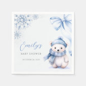 Baby It’s Cold Outside Polar Bear Napkins Servet (Voorkant)