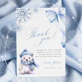 Baby It’s Cold Outside Polar Bear Thank You Card Bedankkaart