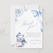 Baby It’s Cold Outside Polar Bear Thank You Card Bedankkaart (Voorkant)