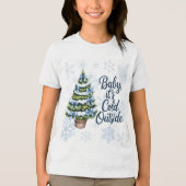 Baby, It’s Cold Outside Winter Baby Boy Shower Tri-Blend Shirt (Voorkant)