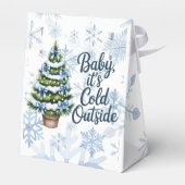Baby, It’s Cold Outside Winter Boy Baby Shower Bedankdoosjes (Achterkant)