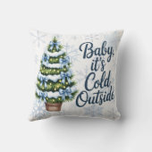 Baby, It’s Cold Outside Winter Boy Baby Shower Kussen (Achterkant)