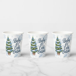 Baby, It’s Cold Outside Winter Boy Baby Shower Papieren Bekers