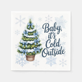 Baby, It’s Cold Outside Winter Boy Baby Shower Servet