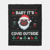 Baby IT_s Covid Outside Santa Kerstman Funny Fleece Deken (Voorkant)