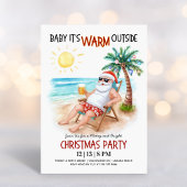  Baby It’s Warm Outside Tropical Christmas Party  Kaart