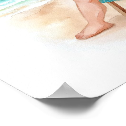 Baby It’s Warm Outside Tropical Christmas Santa Poster (Hoek)