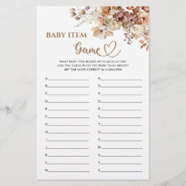 Baby Item Spel Baby in Bloom Baby shower