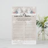 Baby Item Spel Sneeuwman Baby shower (Staand voorkant)
