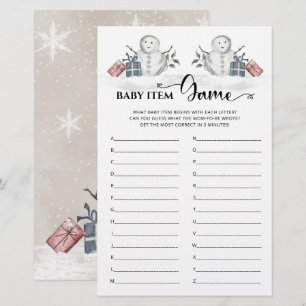 Baby Item Spel Sneeuwman Baby shower