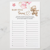 Baby Item Spel Teddy Bear Baby shower (Voorkant)
