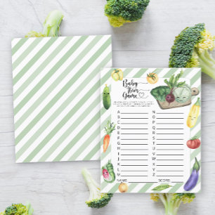 Baby Item spel. Veggie Baby shower spel