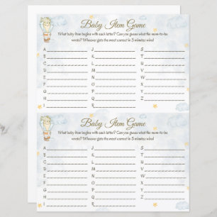 Baby-itemspel - Warm luchtballonontwerp