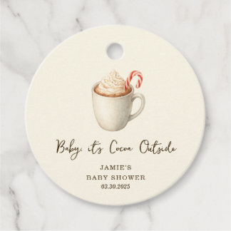 Baby, It's Cocoa Outside Baby Shower  Bedankjes Labels