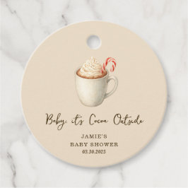 Baby, It's Cocoa Outside Baby Shower  Bedankjes Labels