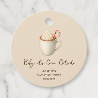 Baby, It's Cocoa Outside Baby Shower  Bedankjes Labels