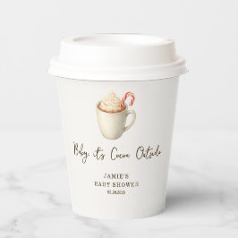 Baby, It's Cocoa Outside Baby Shower Paper Cups Papieren Bekers