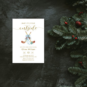 Baby It's Cold Outside All Star Hockey Baby Shower Kaart