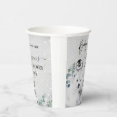 Baby It's Cold Outside Arctic Animal Shower Winter Papieren Bekers (Rechts)