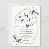 Baby It's Cold Outside Baby Borrel Kaart (Voorkant)