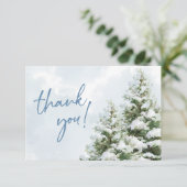 Baby It's Cold Outside Baby Shower Bedankkaart (Staand voorkant)