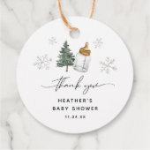 Baby It's Cold Outside Baby Shower Bedankt Bedankjes Labels (Achterkant)