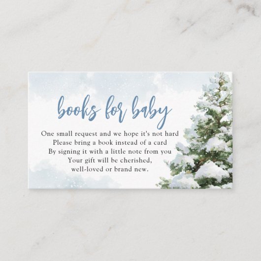 Baby It's Cold Outside Baby Shower Books for Baby Informatiekaartje (Voorkant)