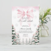 Baby Its Cold Outside Baby Shower Christmas Tree Kaart (Staand voorkant)