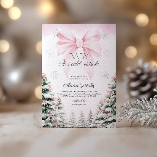 Baby Its Cold Outside Baby Shower Christmas Tree Kaart