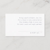 Baby It's Cold Outside Baby Shower Diaper Raffle Informatiekaartje (Achterkant)