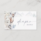 Baby It's Cold Outside Baby Shower Diaper Raffle Informatiekaartje (Voorkant)