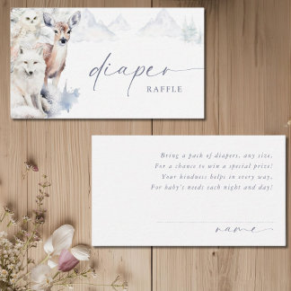 Baby It's Cold Outside Baby Shower Diaper Raffle Informatiekaartje